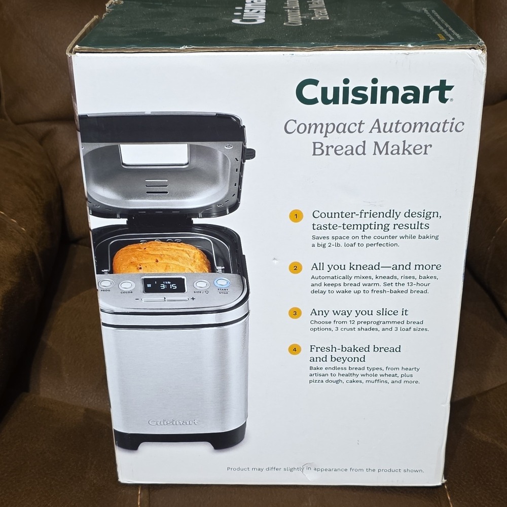 Cuisinart CBK-110NAS Automatic Programmable Bread Machine, 12 Settings, Silver - Picture 2 of 4